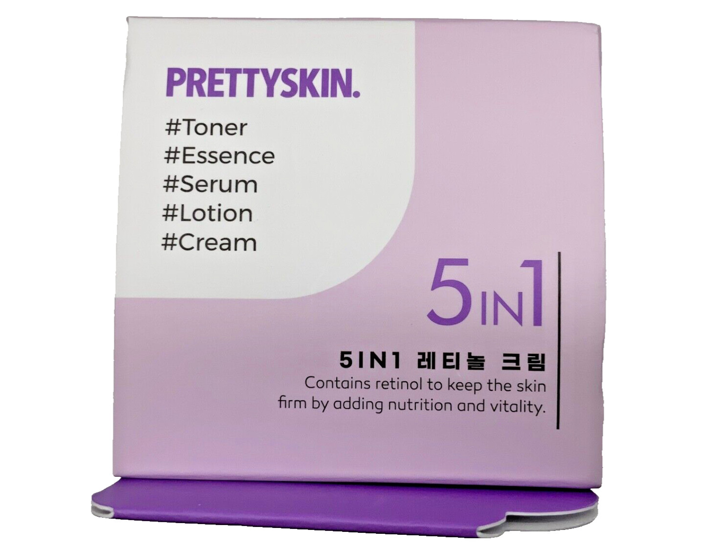 2x Korean PrettySkin 5 IN 1 Retinol Moisturizer Toner, Essence,Serum K Beauty