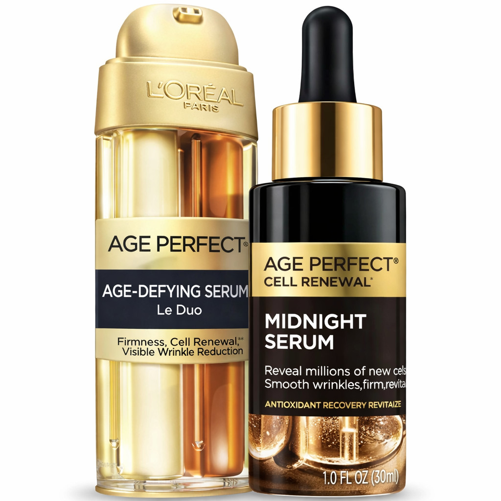 L’Oreal Age Perfect Le Duo + Midnight Serum Anti Aging Skincare Set