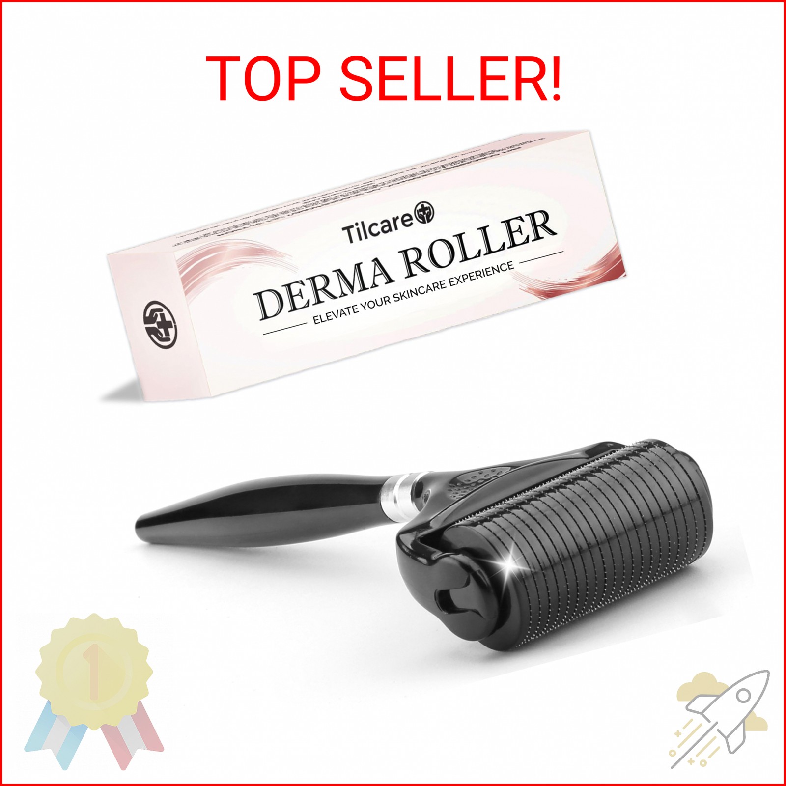 Ultra-Wide Derma Roller for Face – At-Home Microneedling Kit, 0.25 mm Microneedl