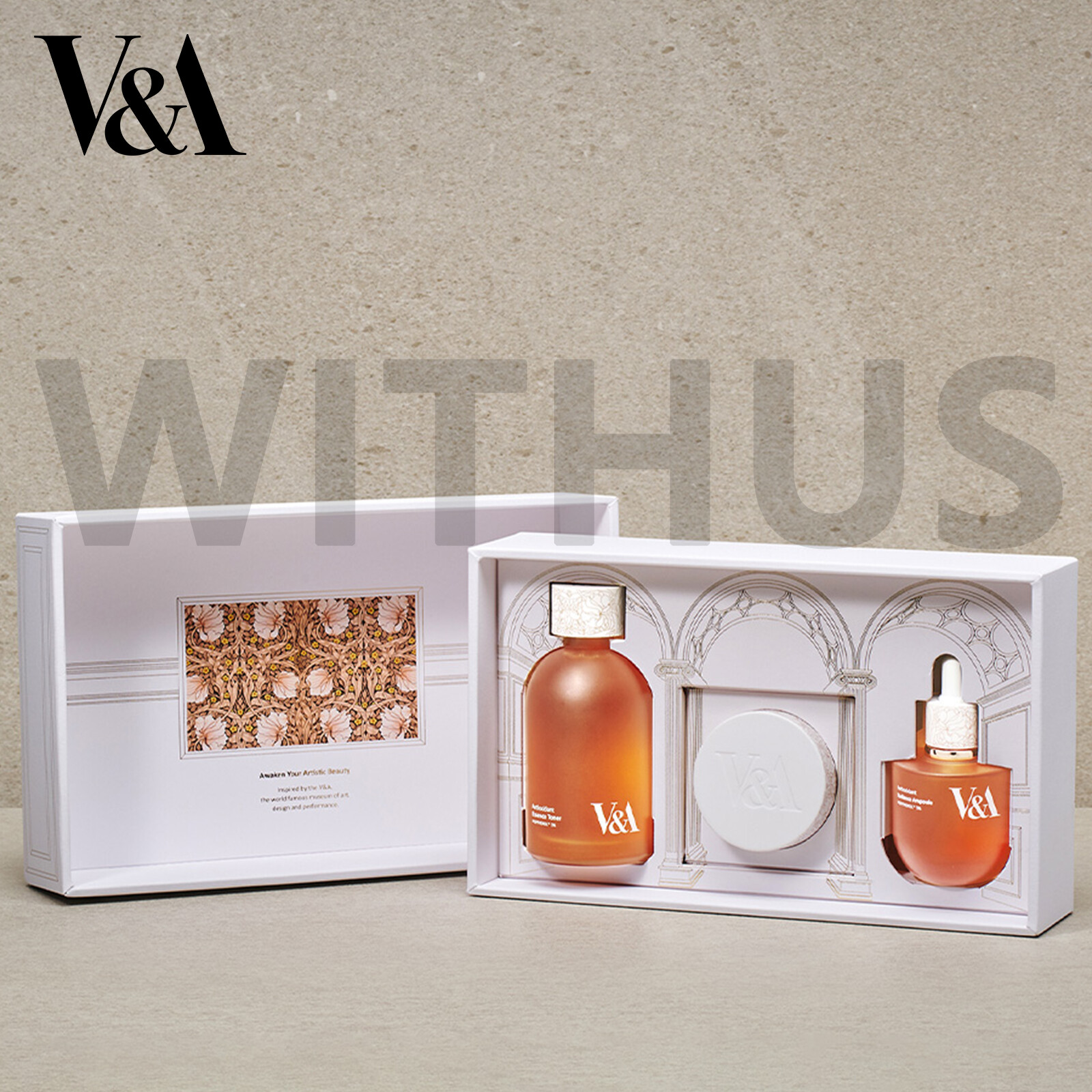 V&A Beauty Antioxidant Skin Care Essential Set Ampoule Toner Cream 3pcs Set=