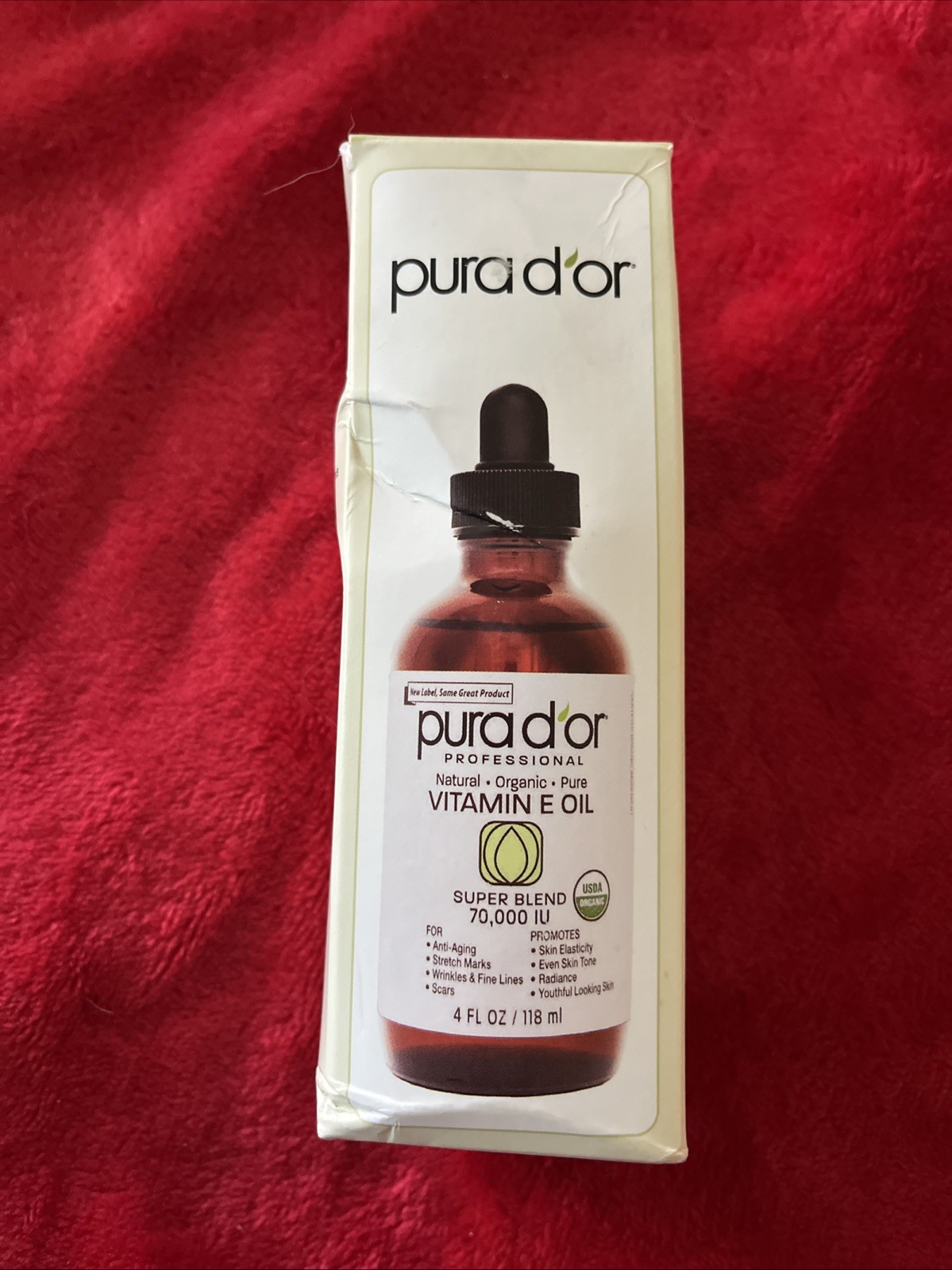 PURA D’OR Dor Organic Vitamin E Oil Super Blend 70,000 IU, 4 OZ