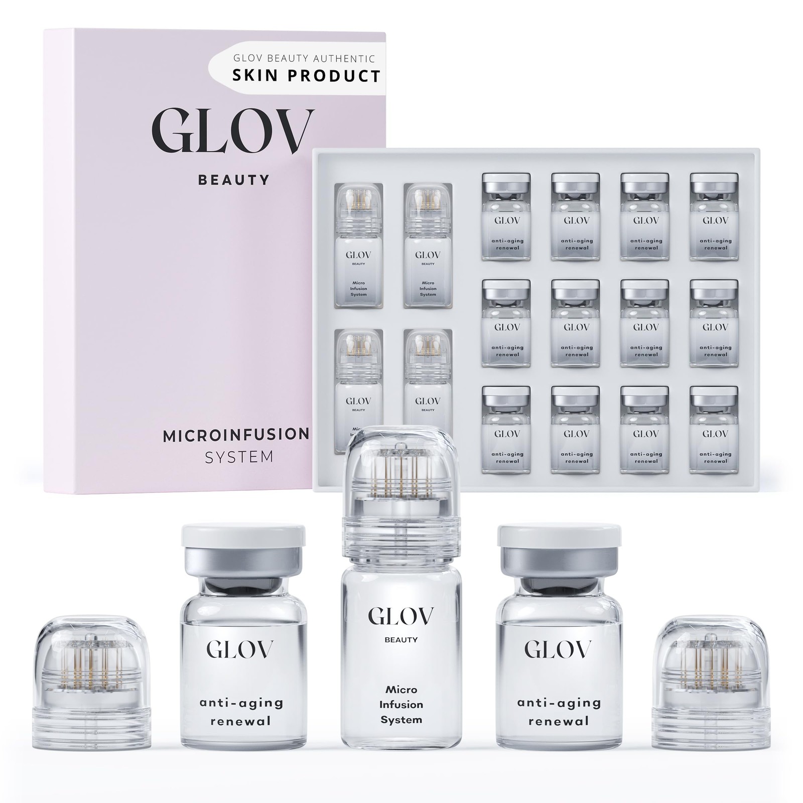 Glov Beauty Micro Infusion System for Face & Lips – 0.25mm 24k Gold Cosmetic …