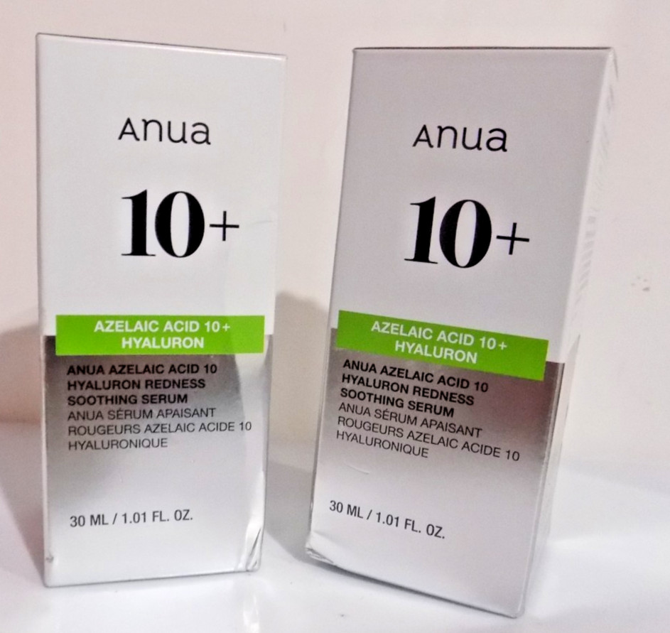 2~Anua Azelaic Acid 10+ Hyaluron Redness Soothing Serum (1.01 oz)EACH NOT SEALED