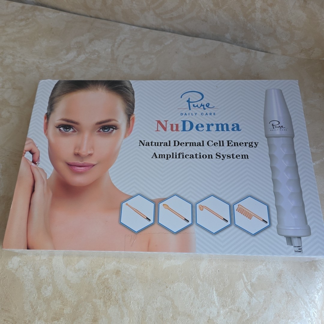 NuDerma Portable Handheld Skin Therapy Wand Machine w/Neon~Anti-Aging