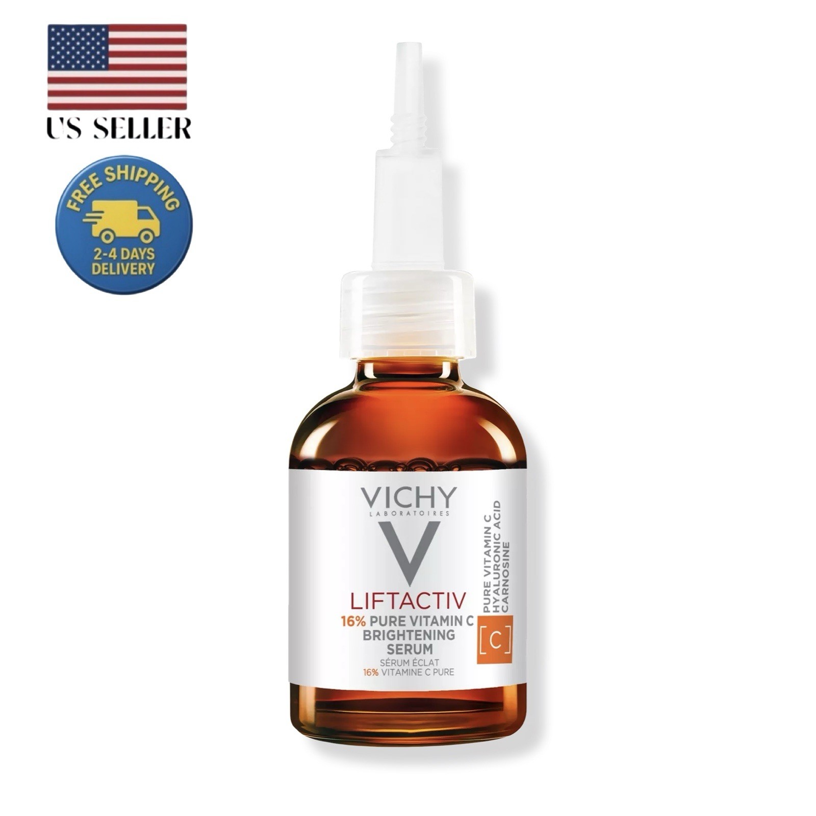 Vichy 16% Pure Vitamin C Brightening Serum 20ml | Improved Formula