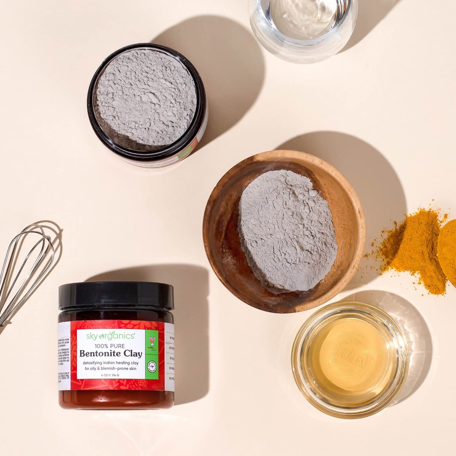 100% Pure Vegan & Cruelty-Free Skin Care Detoxifying Bentonite Clay for Face 4OZ