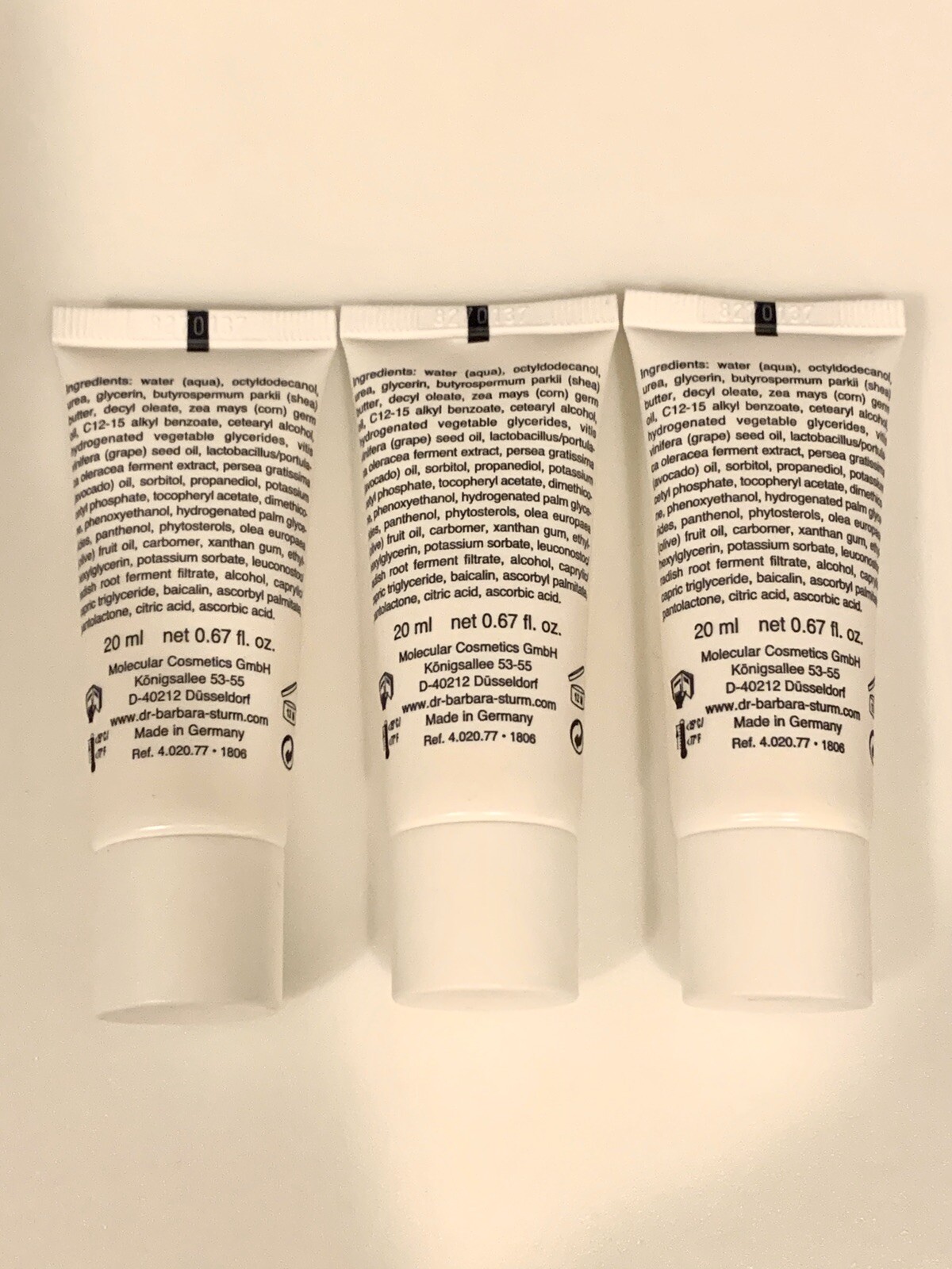 Dr. Barbara Sturm Face Cream Rich 3X20ml=60ml, $276 Value New