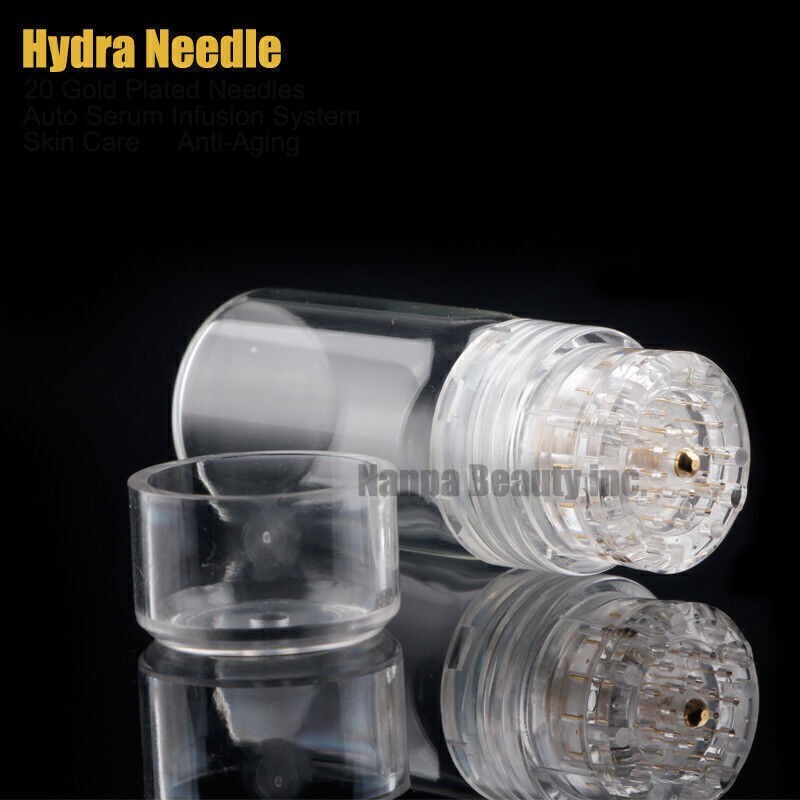 New Hydra 20 Pins Derma Roller With bottle Serum Infusion Anti Aging Home Use