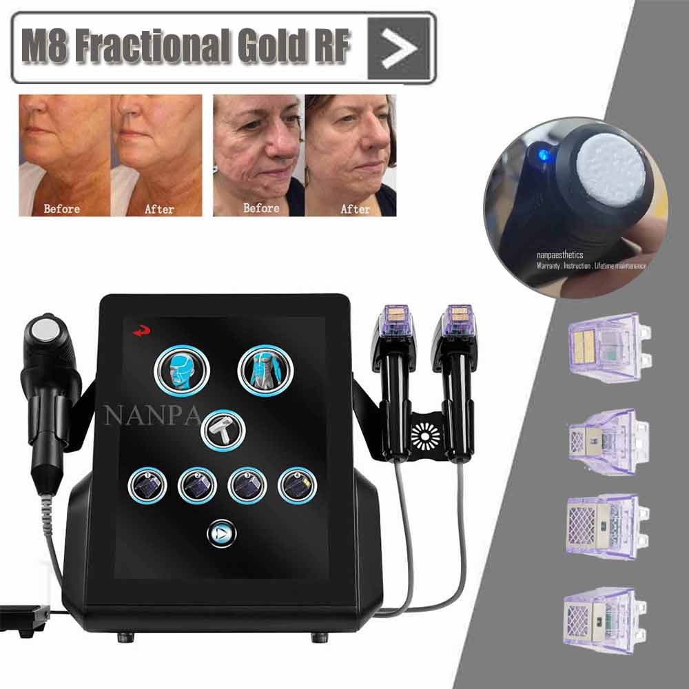 3 IN 1 Fractional Depth Gold RF M8 Ice Hammer Face Lift Anti-Aging Machine USA