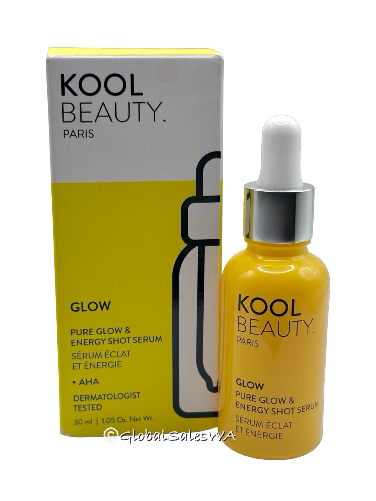 Kool Beauty Paris Pure Glow & Energy Shot Serum AHA 1.05 Oz / 30 mL (Sealed)