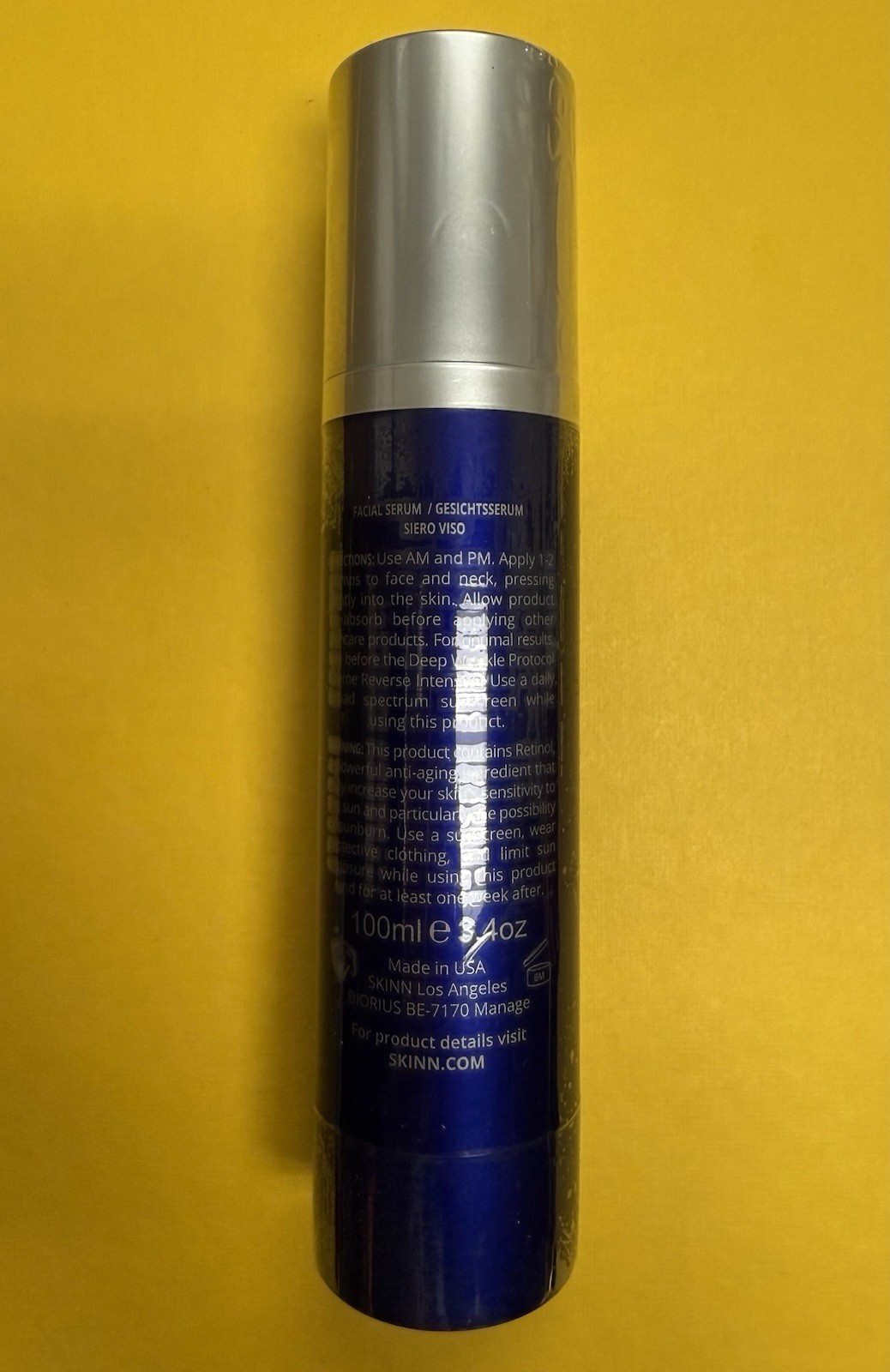 SKINN Age Reset Serum Intensive. w/Ferulic Acid Retinol & Vitamin C 3.4 oz. NEW.