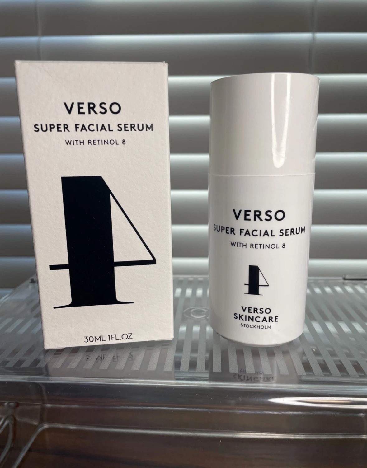 NEW BOX VERSO 4 SUPER FACIAL SERUM W/RETINOL 8 1 FL OZ/30ML SWEDEN RV $130