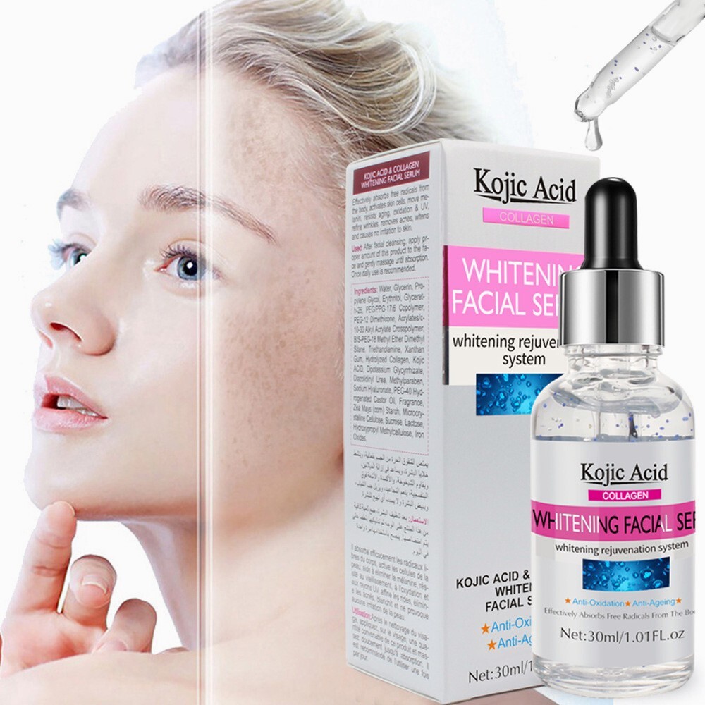 Kojic Acid Collagen Freckles Essence Whitening Moisturizing Facial Serum