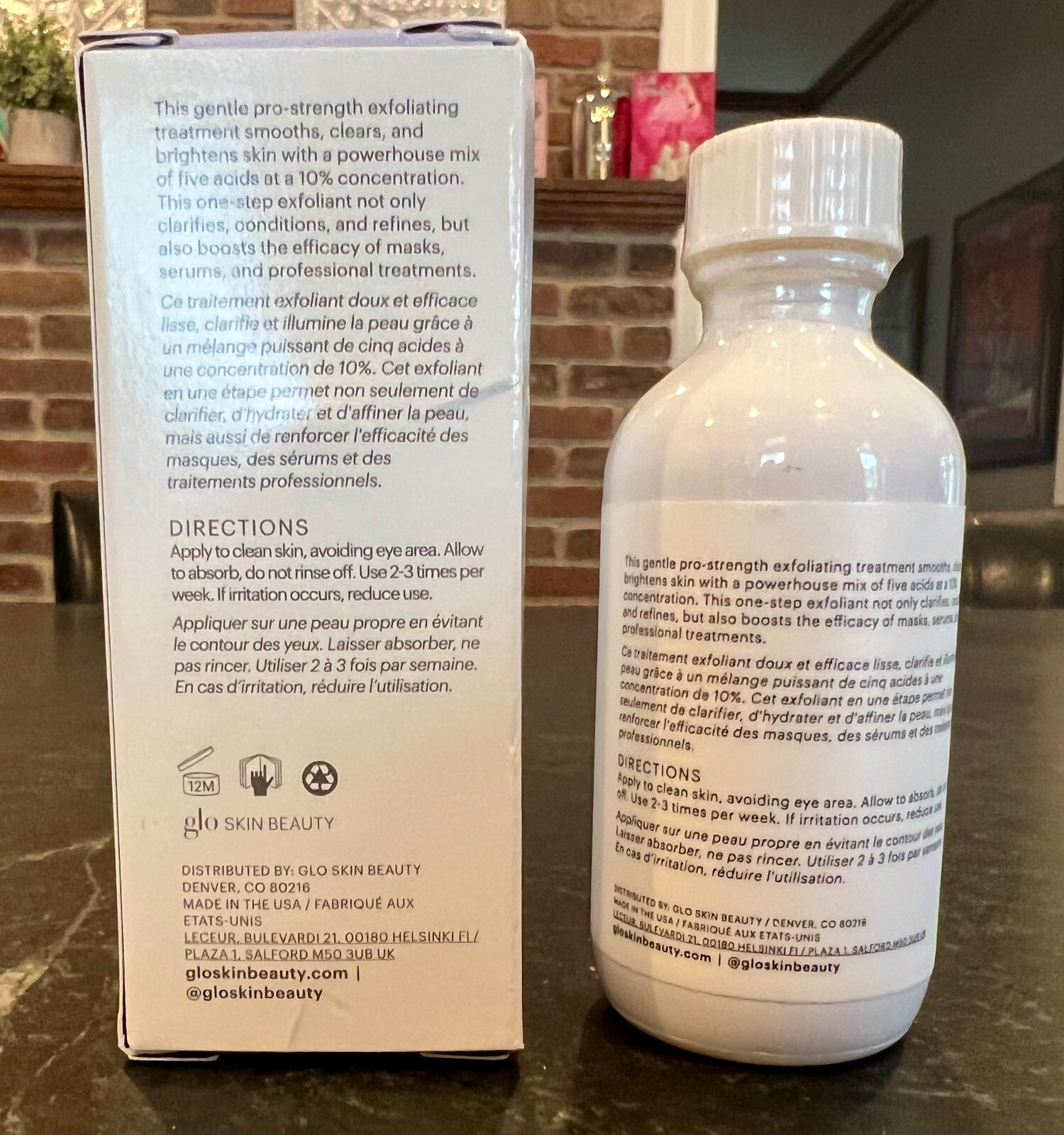 GLO SKIN BEAUTY Beta-Clarity Pro 5 Liquid Exfoliant AHA + BHA ~ 1.8 fl oz NIB