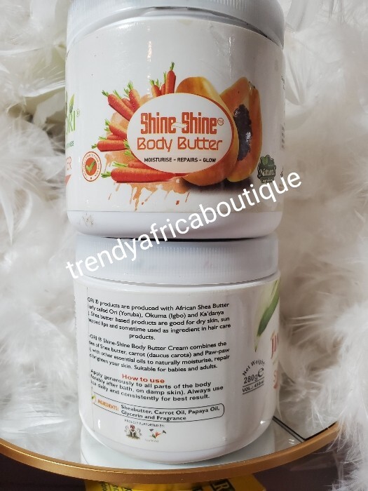 X 1 Jimpo-Ori Shine Shine Body Butter With Carrot & Papaya, Shea Butter 280g