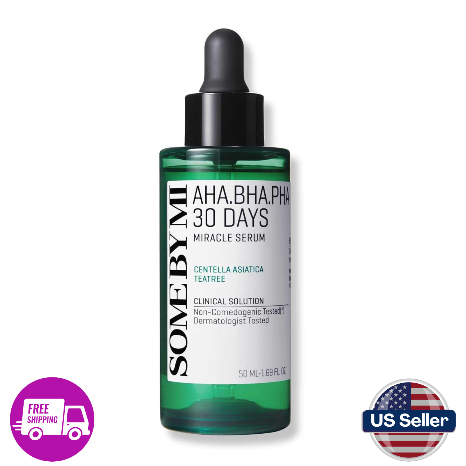 SOME BY MI AHA BHA PHA 30 Days Miracle Serum – 1.69oz, 50ml – Daily Centella Amp