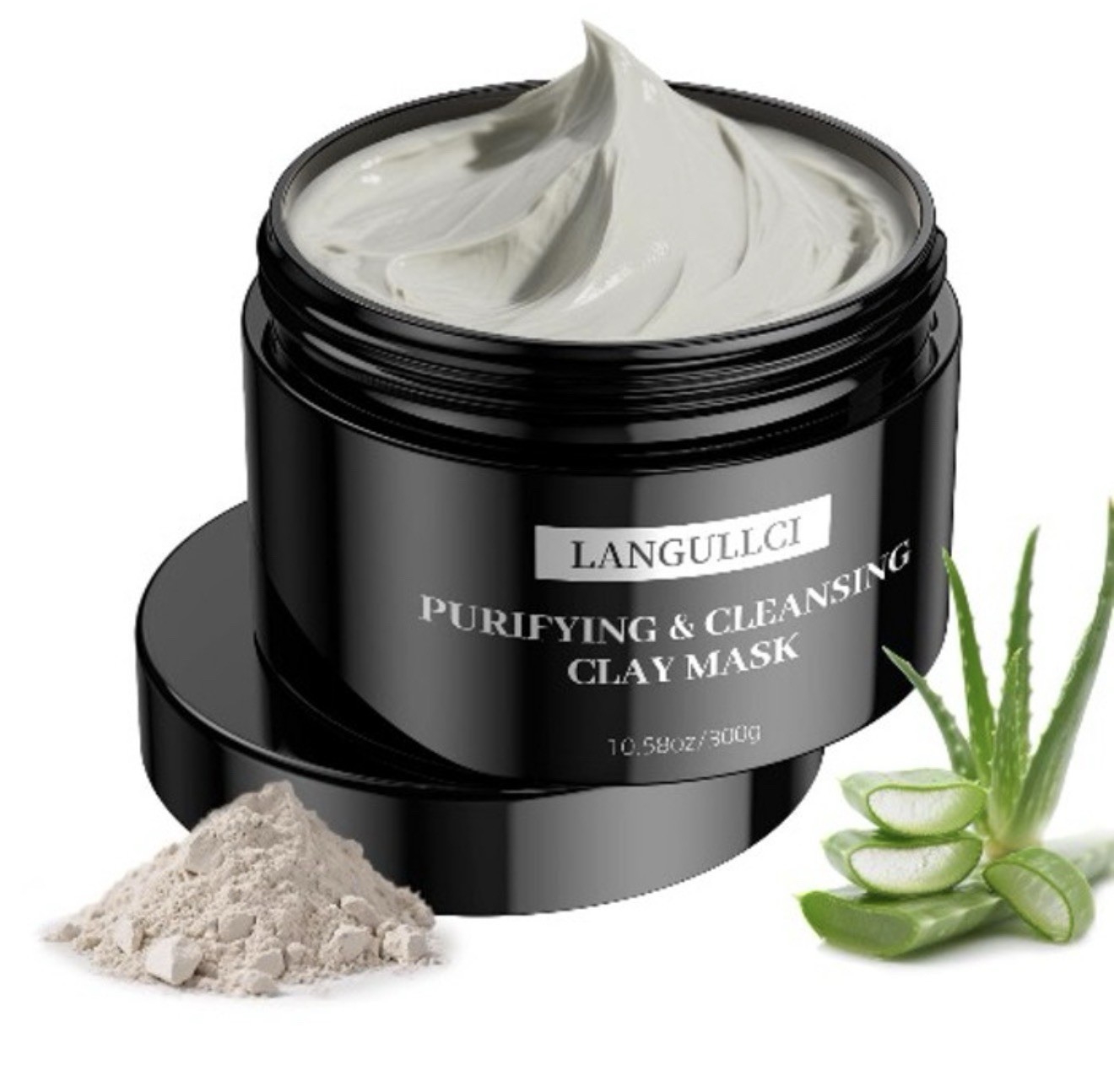Langullci Clay & Mud Face Mask Purifying Kaolin Clay Mask Blackhead Remover NEW
