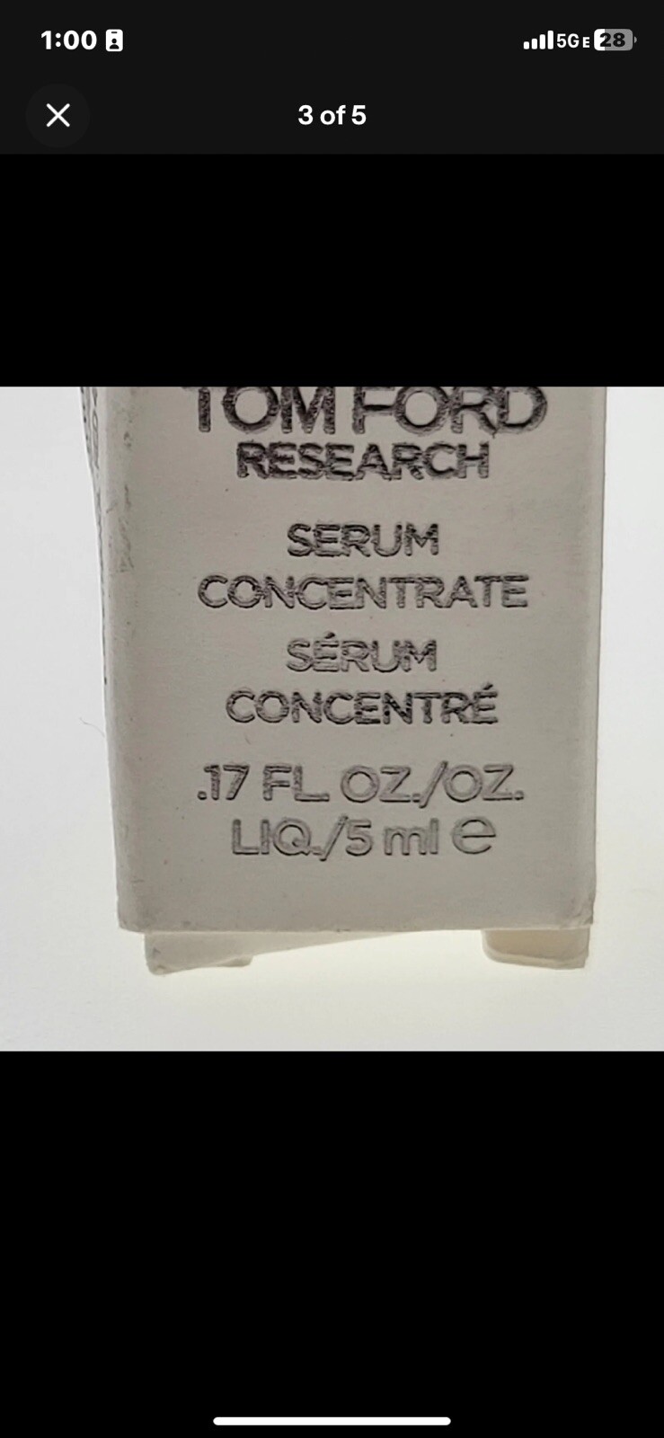 Tom Ford Research Serum Concentrate-0.17 Oz-NEW Travel Size Face