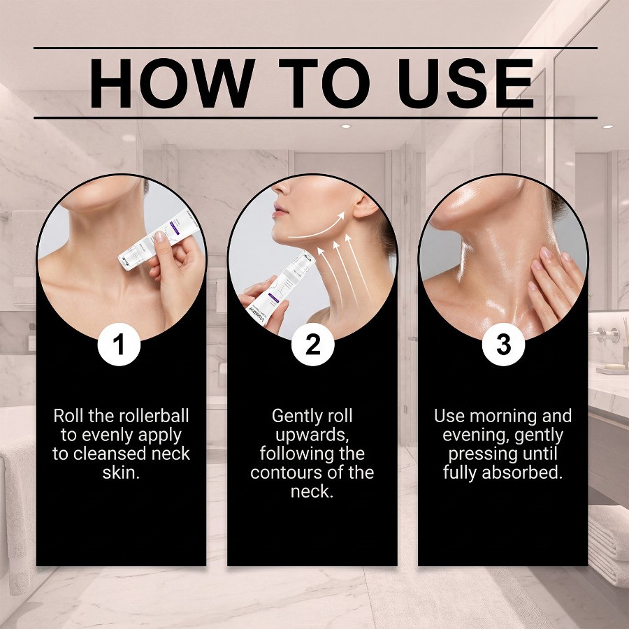 1-3PCS Collagen Fullerene Neck Cream Firming Tightening with Roller 50g ~ 20%OFF