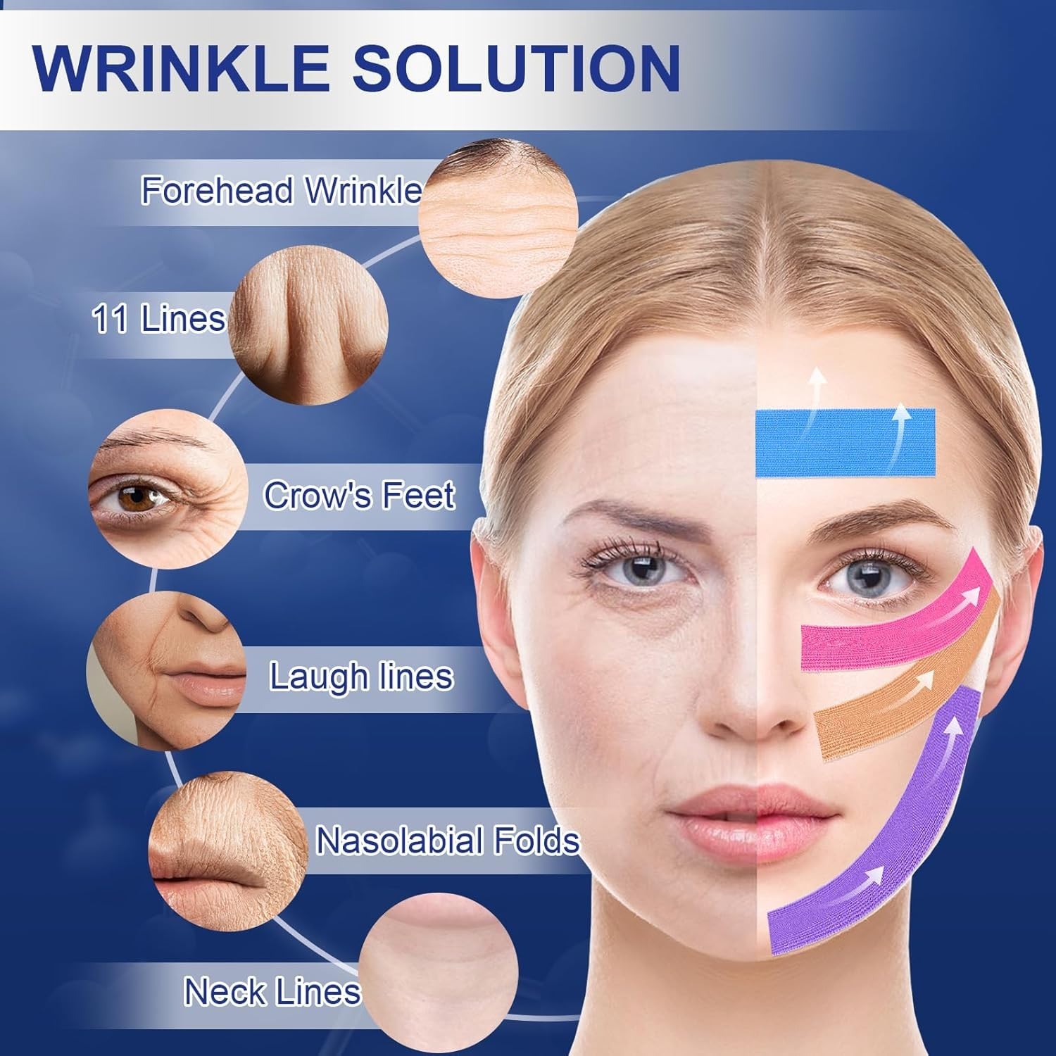 2pcs Anti Wrinkle Face Tape Facial Myofascial Lift Tape for Skin Kinesiology Tap