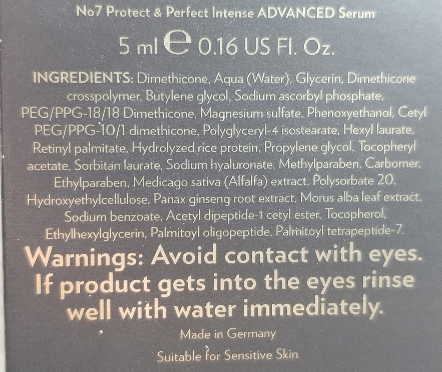 No7 Protect Perfect Intense ADVANCED SERUM Age-Defying Skincare .16 oz/5mL New