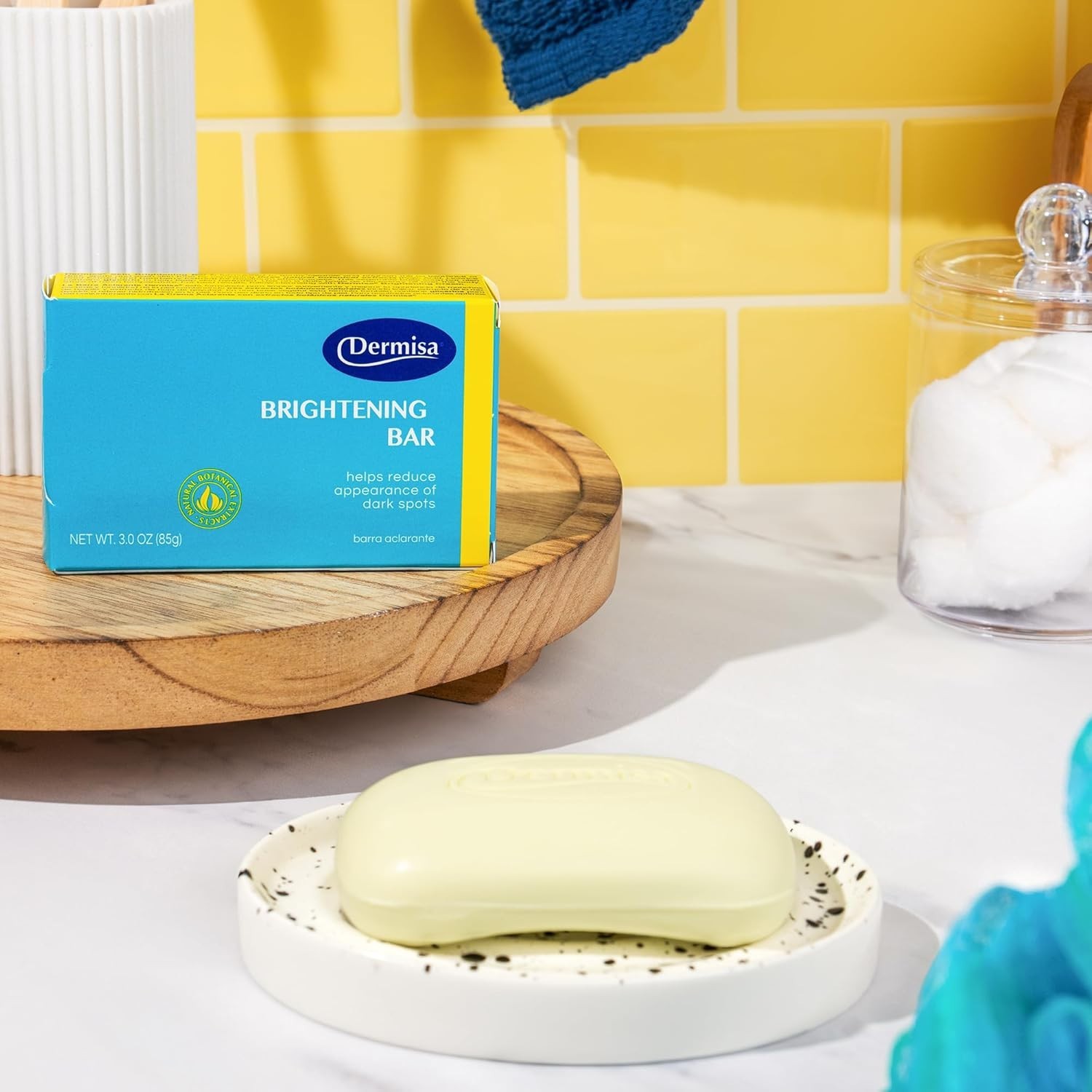 Dermisa Brightening Bar Soap with Kojic Acid, Licorice and Arbutin, Dark Spot Cl