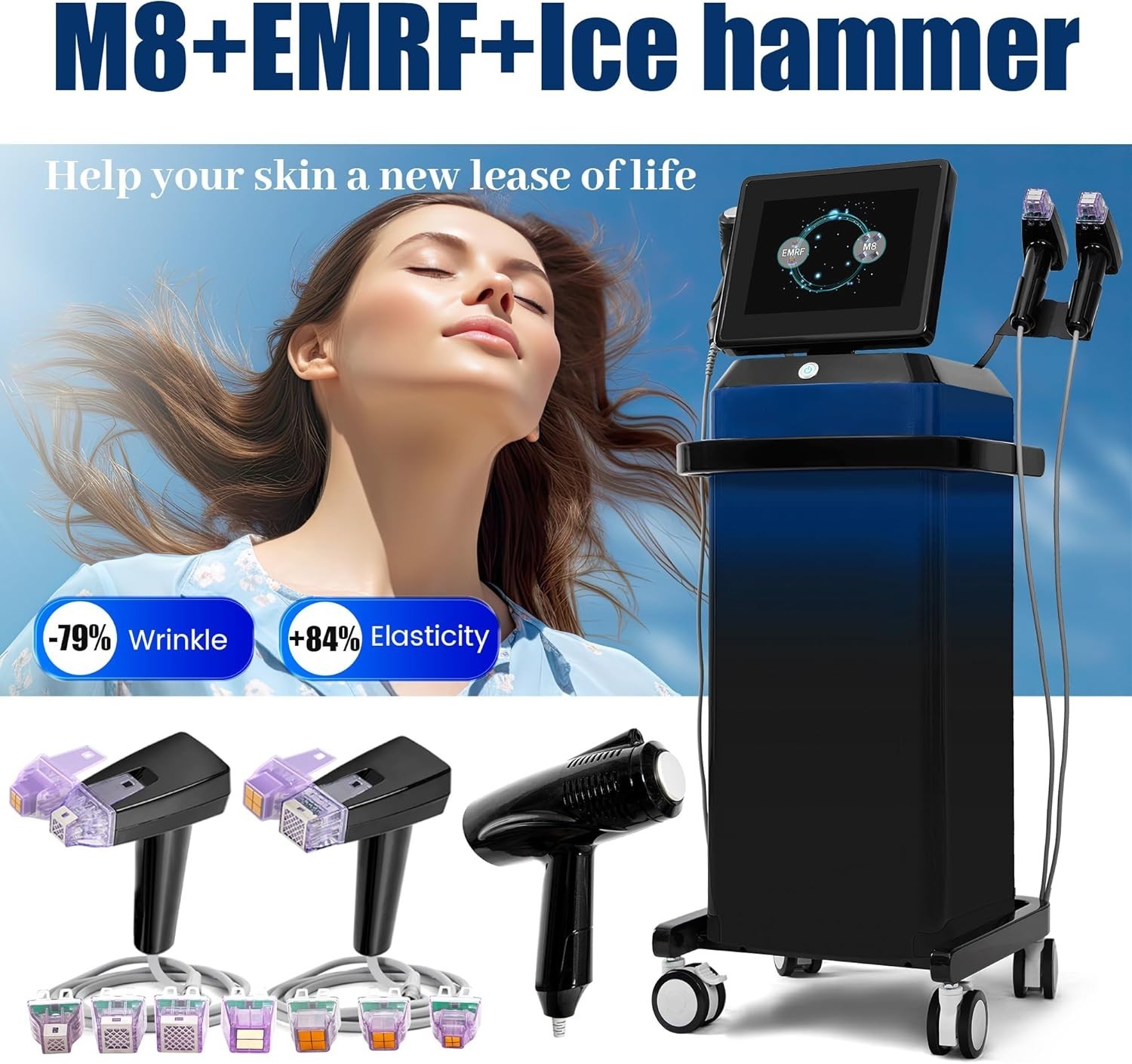 Facial SPA 3 in 1 Facial Skin Care Beauty Skin Tightening Lifting 12/24/40Nano