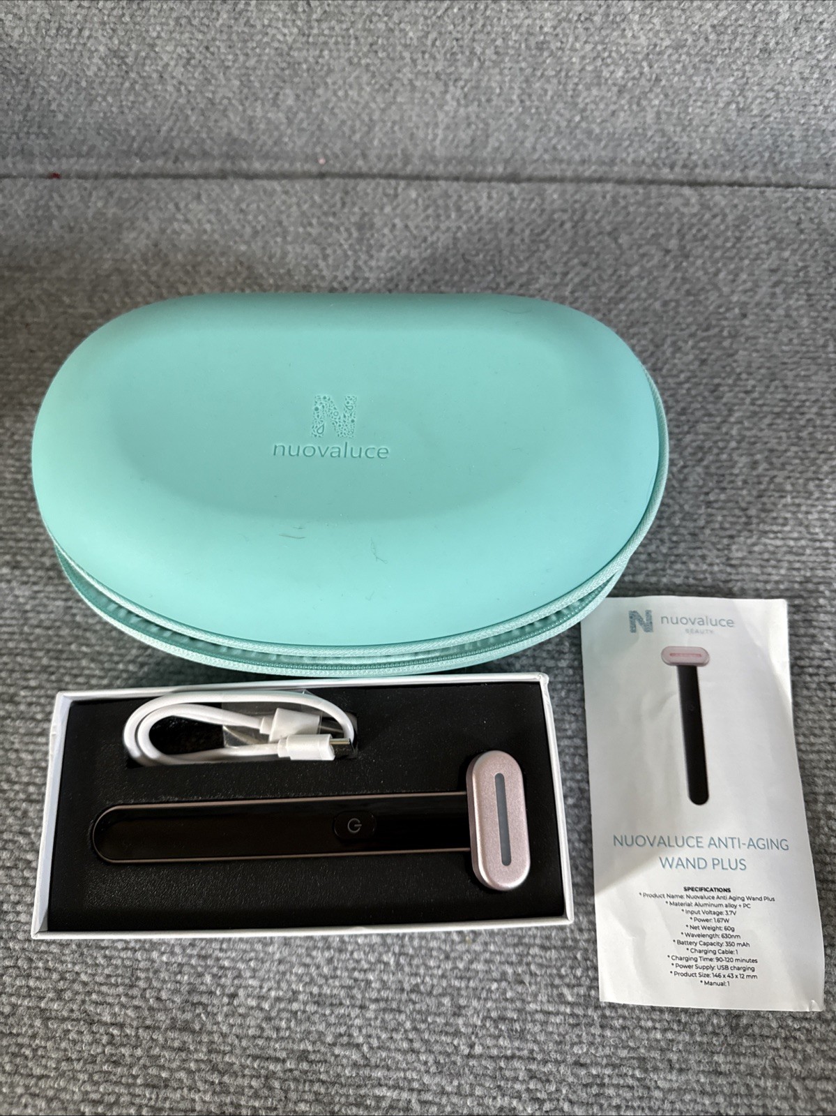 Nuovaluce Beauty Anti Aging Wand Plus & Case Red Light Therapy Rejuvenation