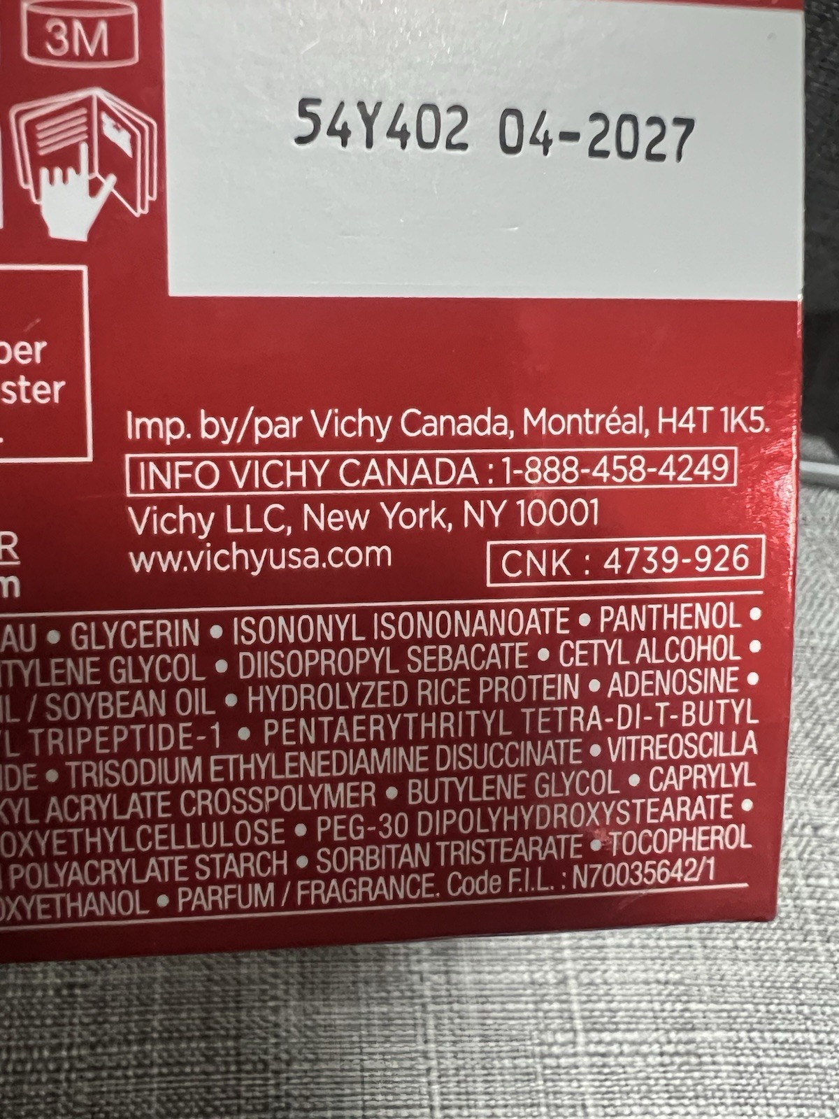 VICHY LiftActiv B3 Tone Correcting Cream with Retinol Night 1.69oz Exp 03/2027+