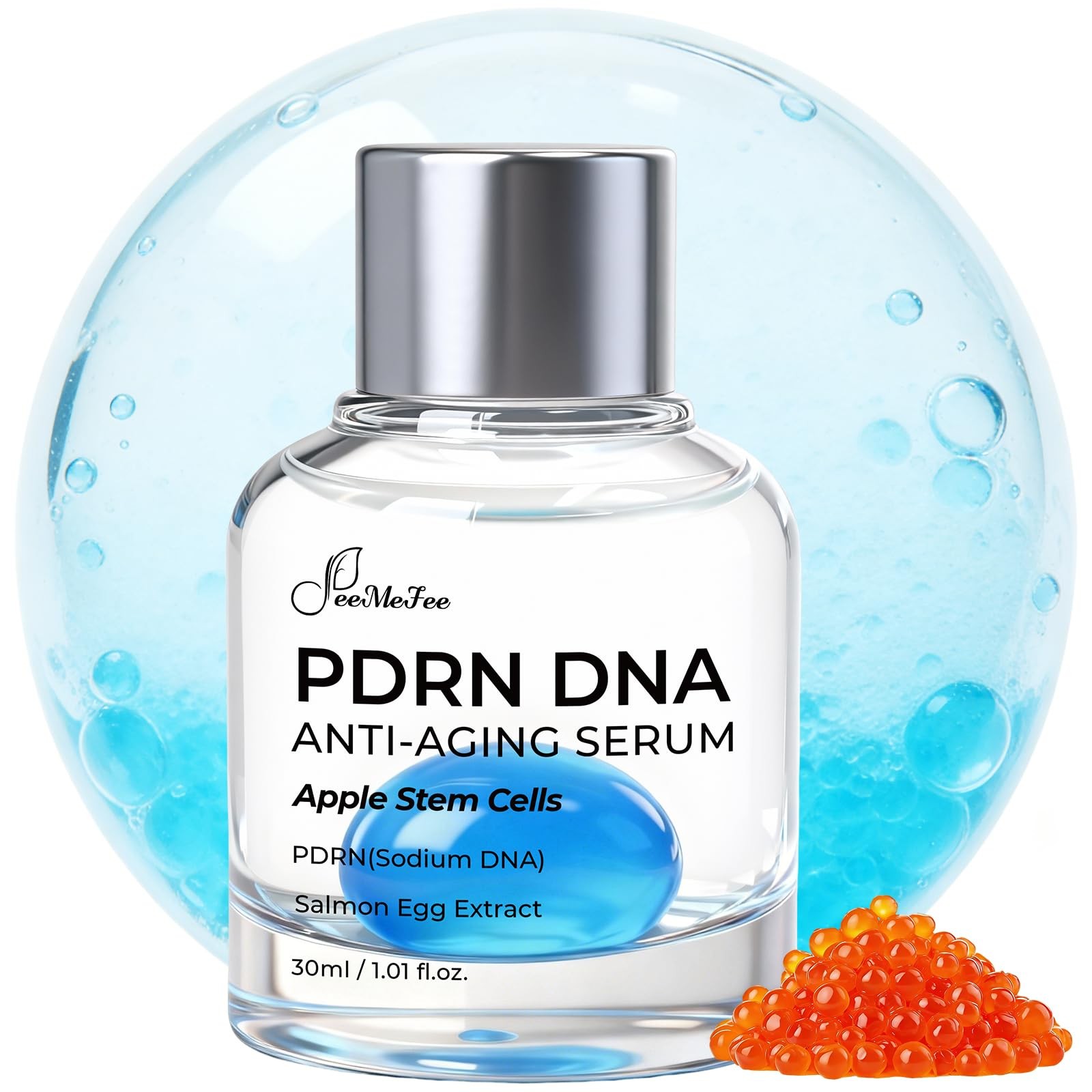 Salmon PDRN DNA AntiAging Serum, 8000ppmPDRN & Salmon Egg, Apple Stem Cells B…