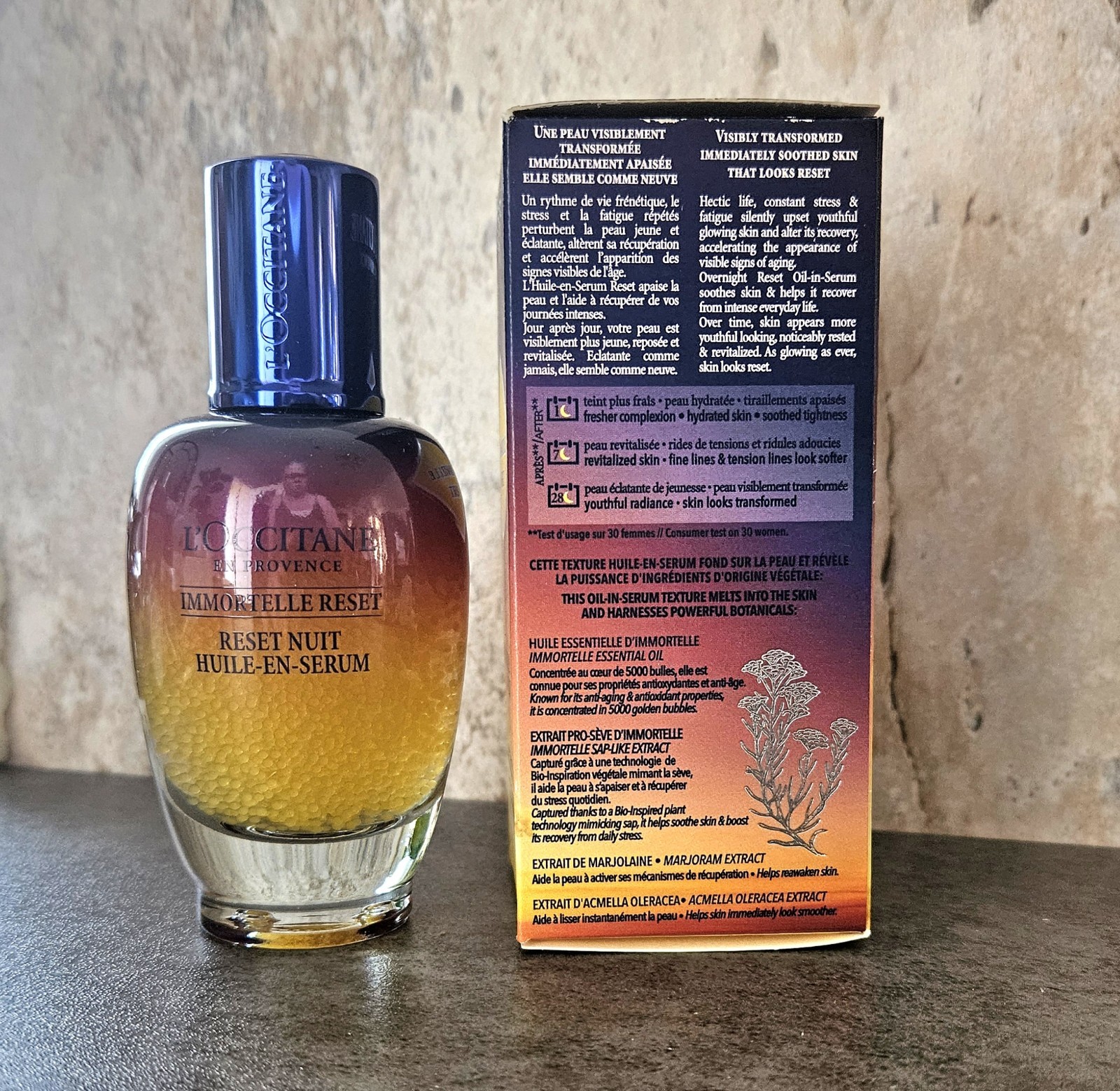 L’Occitane en Provence 1.6 oz/50ml JUMBO Immortelle Overnight Reset Serum NIB!
