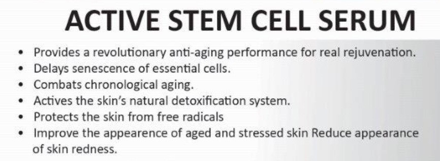 Stem Cell Serum Anti Aging Real Stem Cell Cultures Matrixyl 3000 Hyaluronic Acid