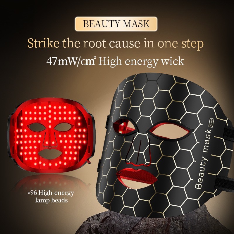 Red Light Therapy Mask 7-Color LED Face Mask Light Therapy with 850nm NIR