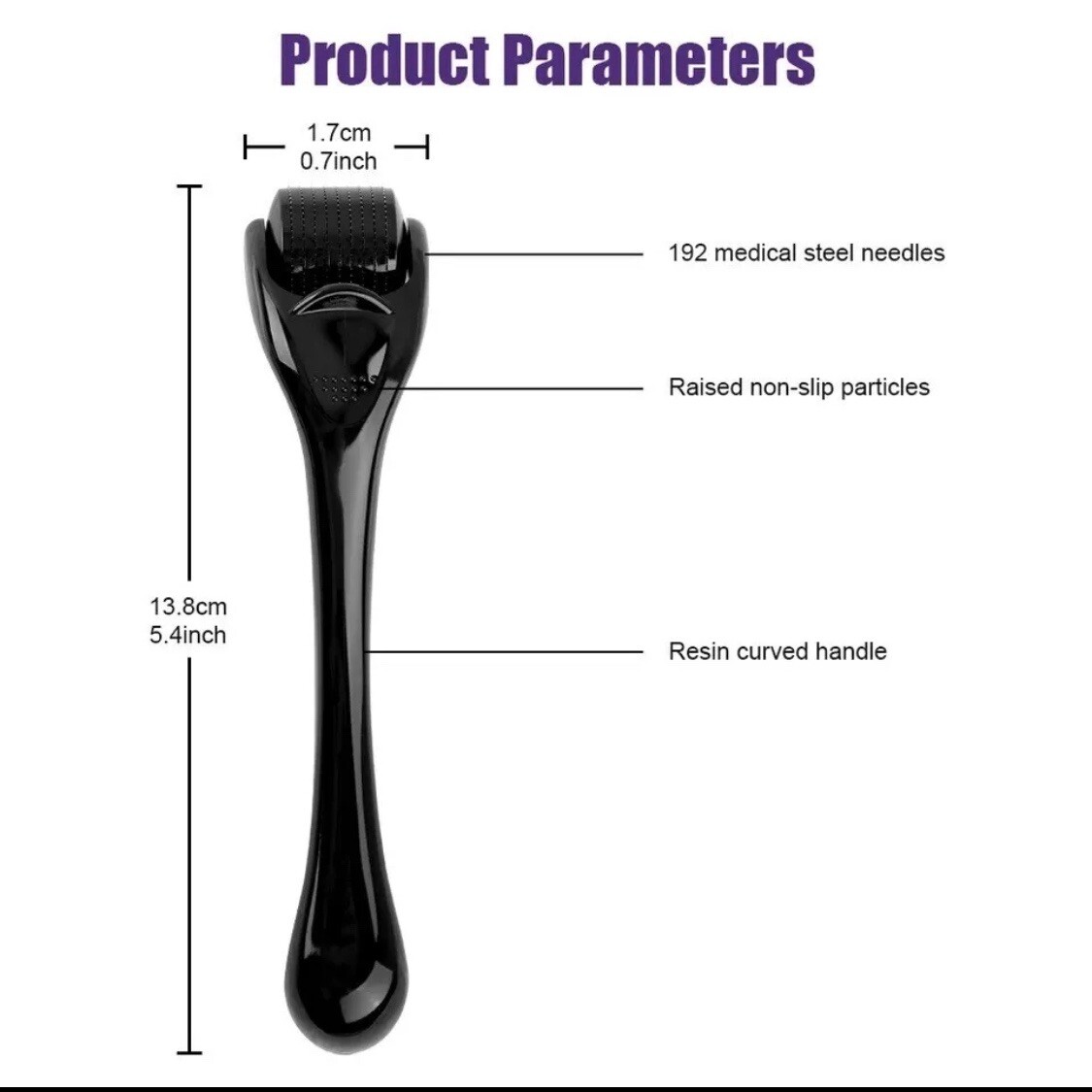 Hair Skin Beard Mustache Activator Beard & Hair Growth Derma Roller Micro Needle