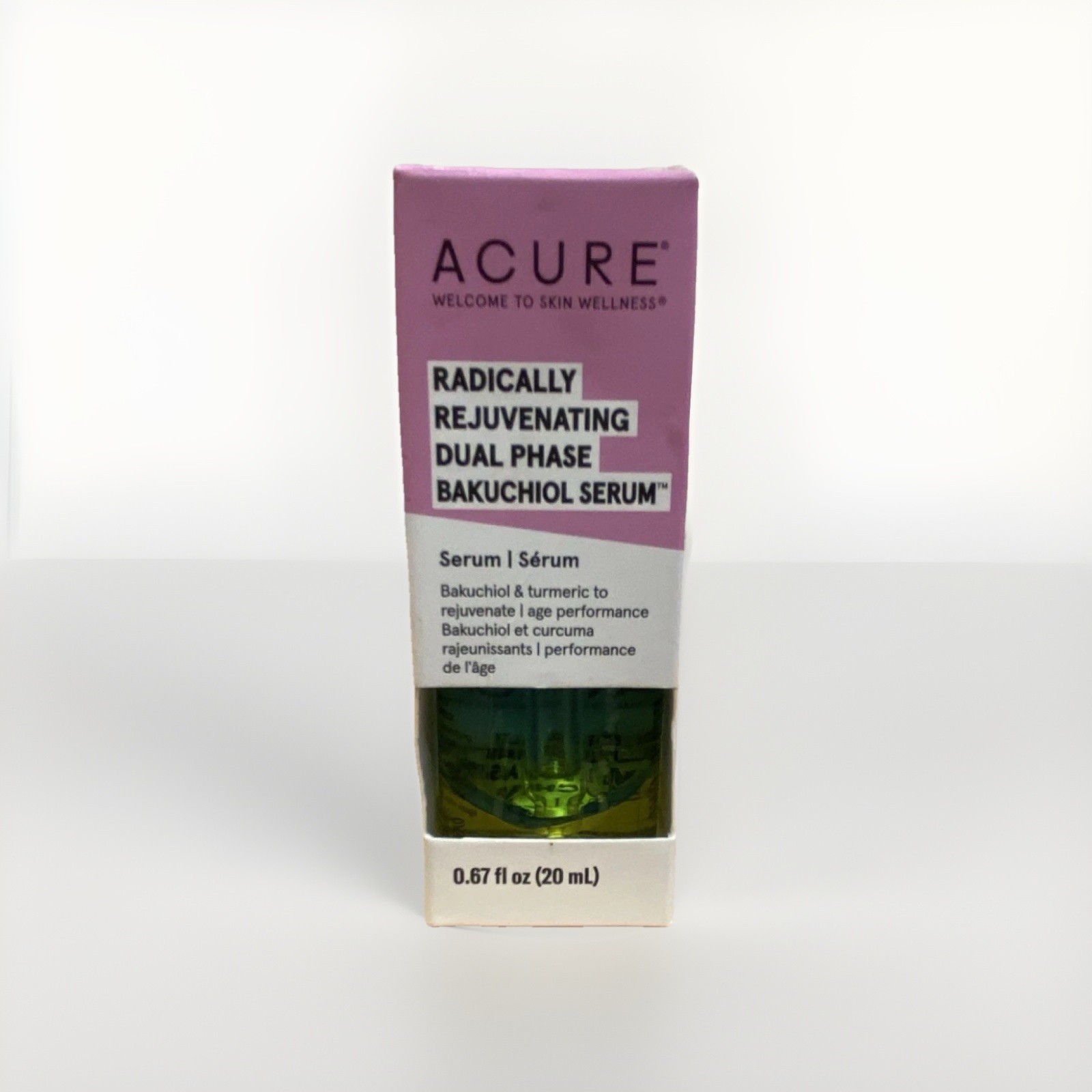 ACURE Radically Rejuvenating Dual Phase Bakuchiol Serum Vegan 0.67 fl oz