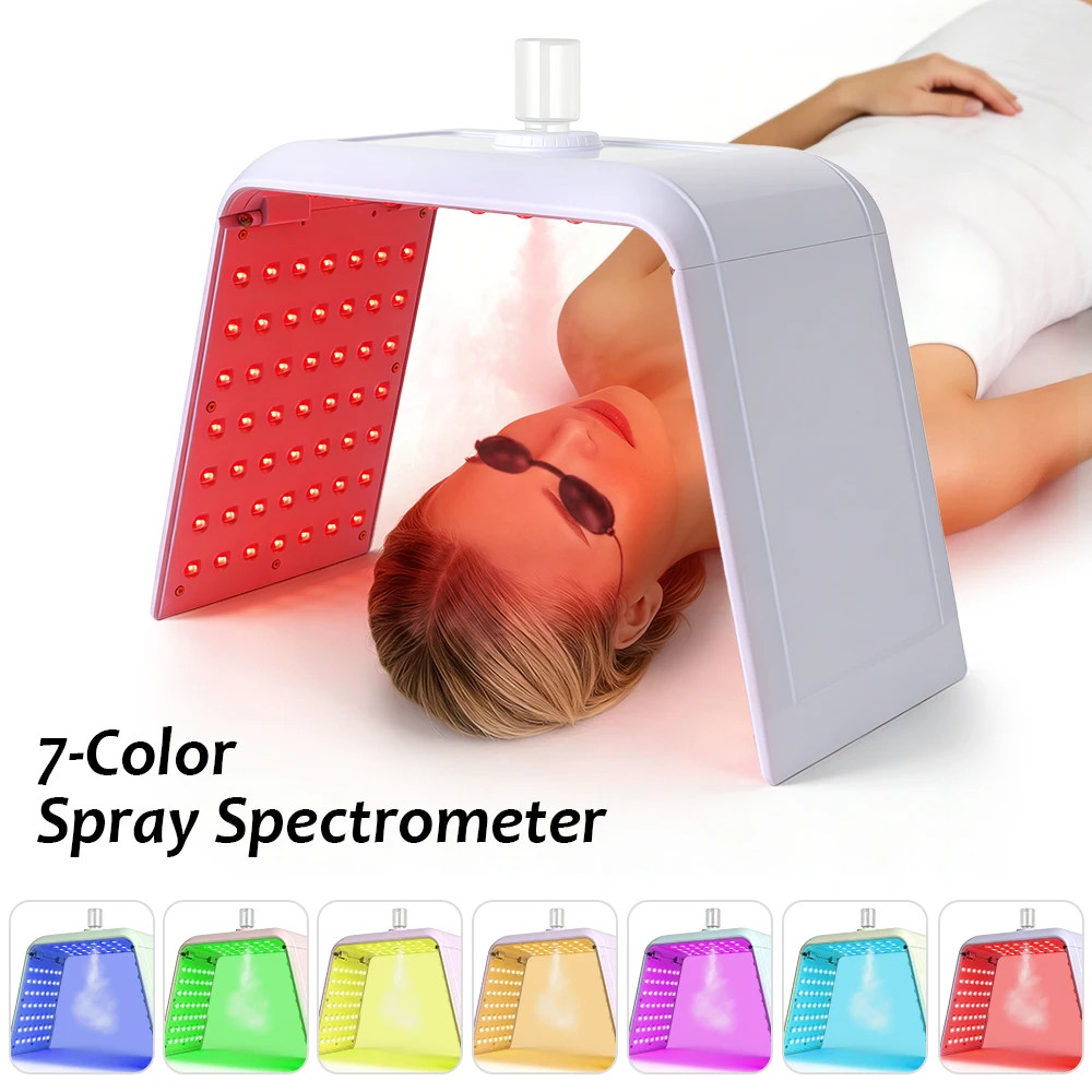 Foldable PDT LED Light Therapy Facial Steamer Redness Remover Skin Care Machine