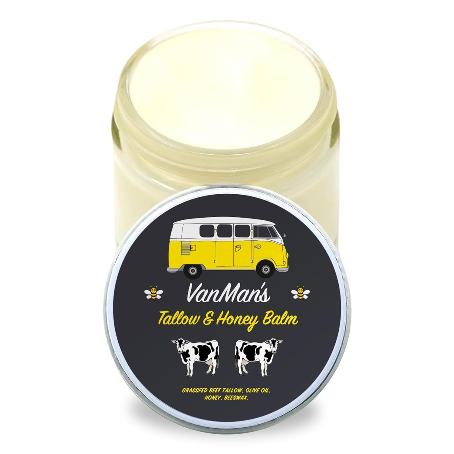 Vanman’s Tallow and Honey Balm With No Added Scent (2 Pack) – Beef Tallow Face M
