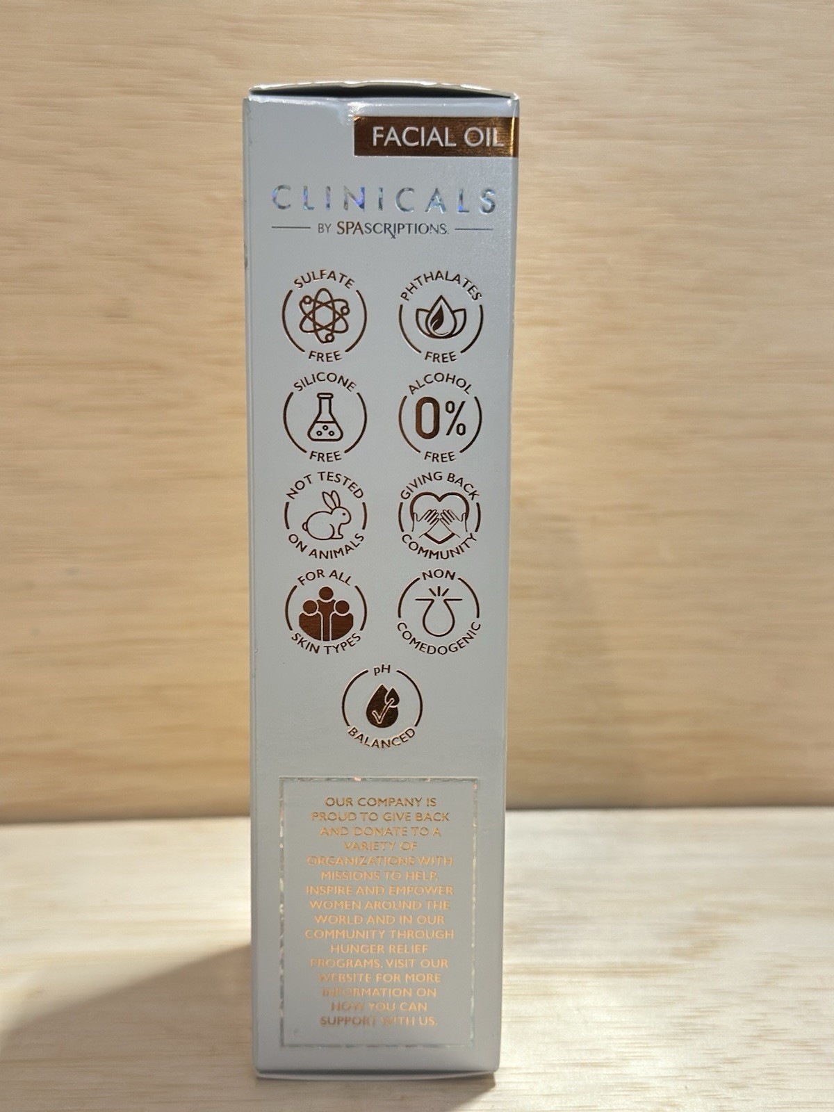 SpaScriptions Clinicals Glowing Facial Oil with Ferulic Acid Vitamin C Sealed