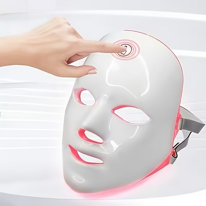 Red Light Therapy Mask 7-Color LED Face Mask Light Therapy Device with 850nm