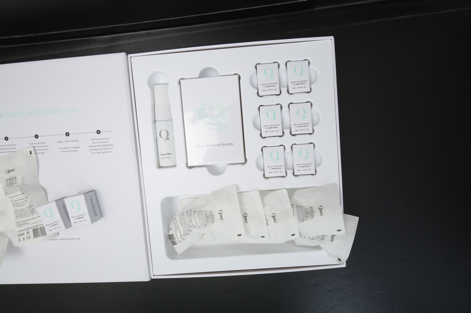 QURE Skincare Micro-Infusion System 3 Month Supply Limited Edition + Extras
