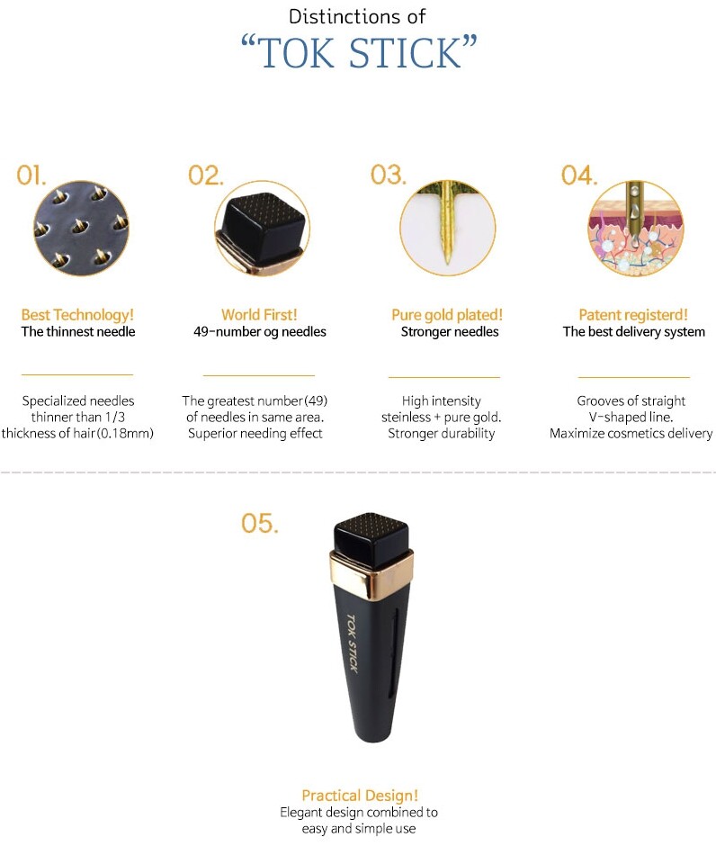 Tok Stick MTS Microneedle Therapy System Self Skin Care Device Easy home care