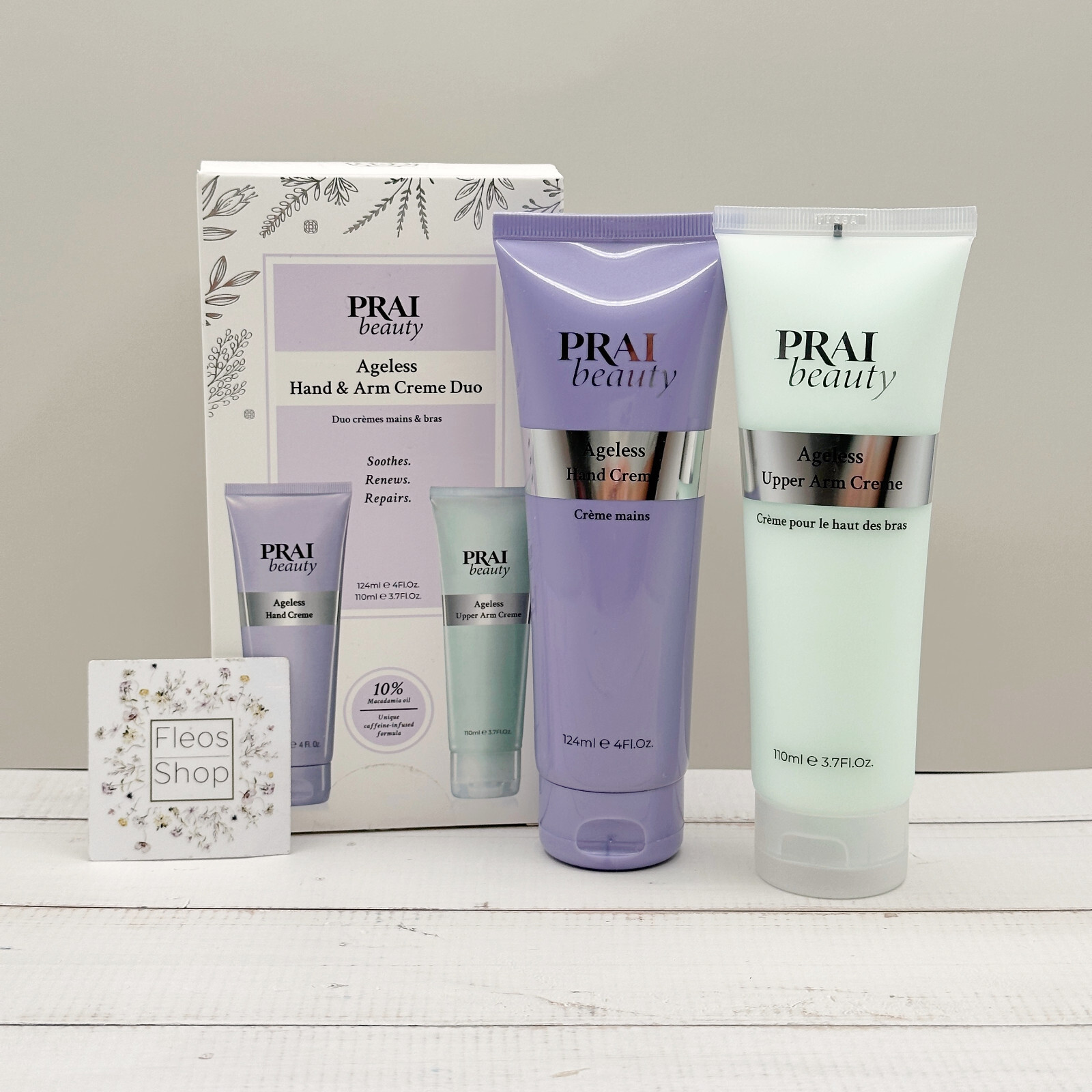 PRAI Ageless Upper Arm and Hand Cream Duo – 4 fl oz – Authentic