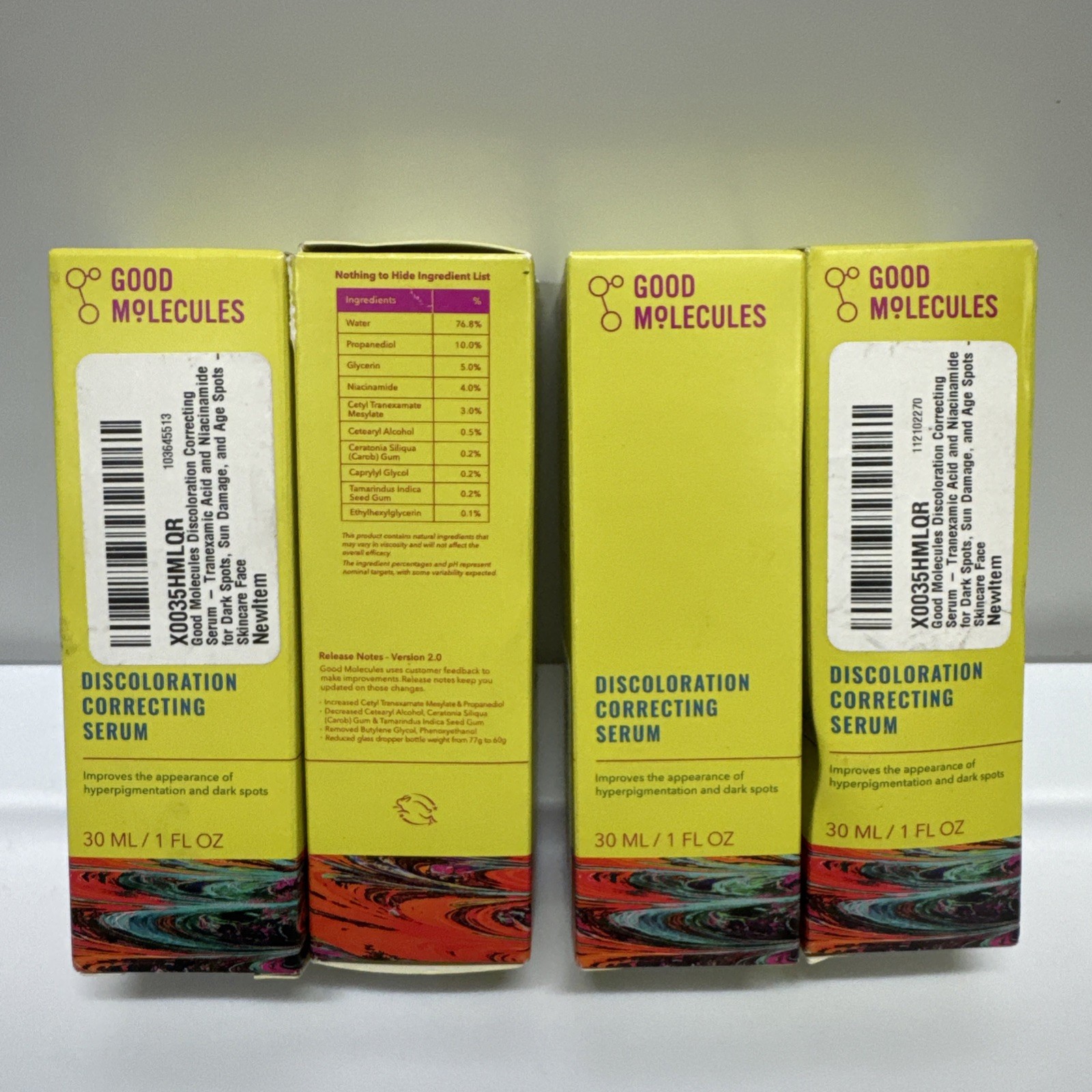 4 Pack! Good Molecules Discoloration Correcting Serum – 1fl. oz. NIB (4oz Total)
