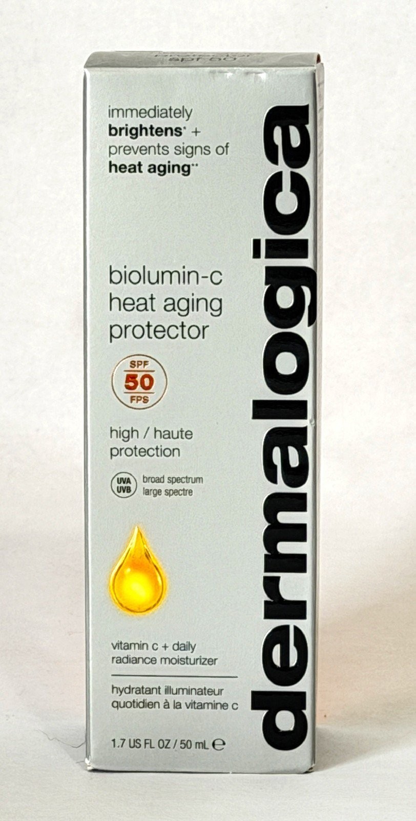 Dermalogica Biolumin-C Heat Aging Protector SPF 50 Moisturizer – 1.7 oz / 50 ml