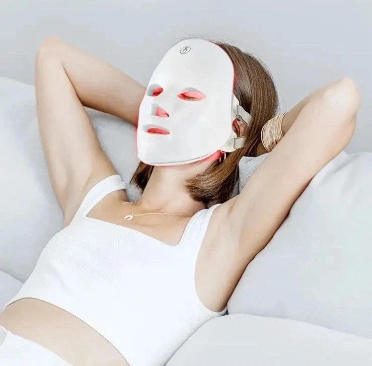 Led Light Therapy Mask, 7 Color Led Face Mask Light Therapy, Red Light Face Mask
