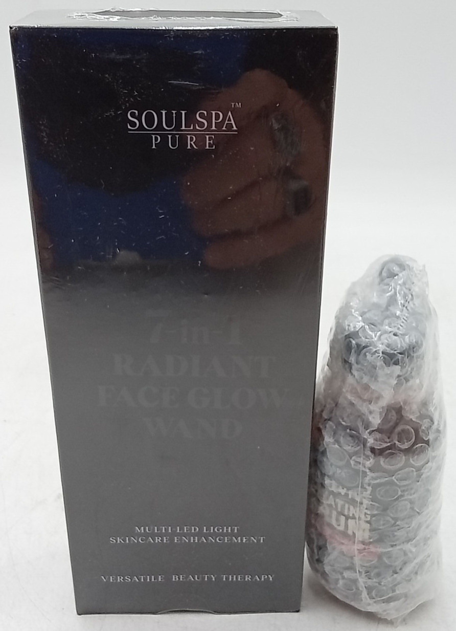 Soulspa Pure Activating Serum 2 Fl Oz With 7in Face Glow Wand Silver