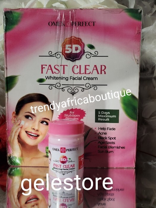 OMEK PERFECT. 5D Fast Clear Whitening Facial Cream. Anti Face Blemishes. X 1 JAR