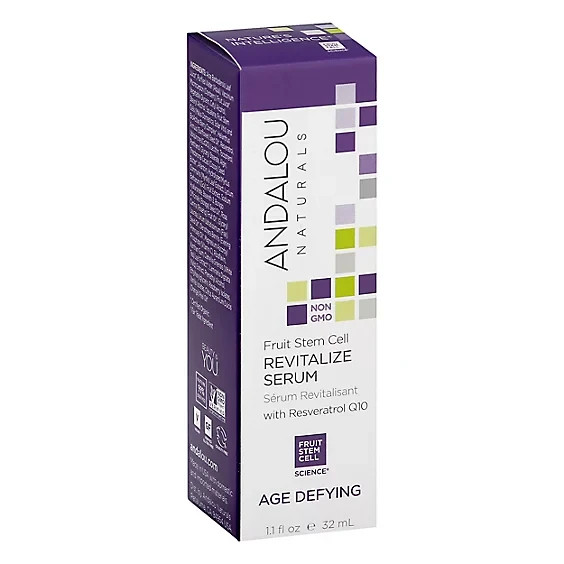 Andalou Naturals Age Defying Revitalize Serum – Fruit Stem Cell – 1.1oz – NEW