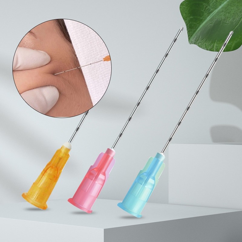 Sterile Package Disposable 18G-30G Cannula with Puncture Blunt Tips Components