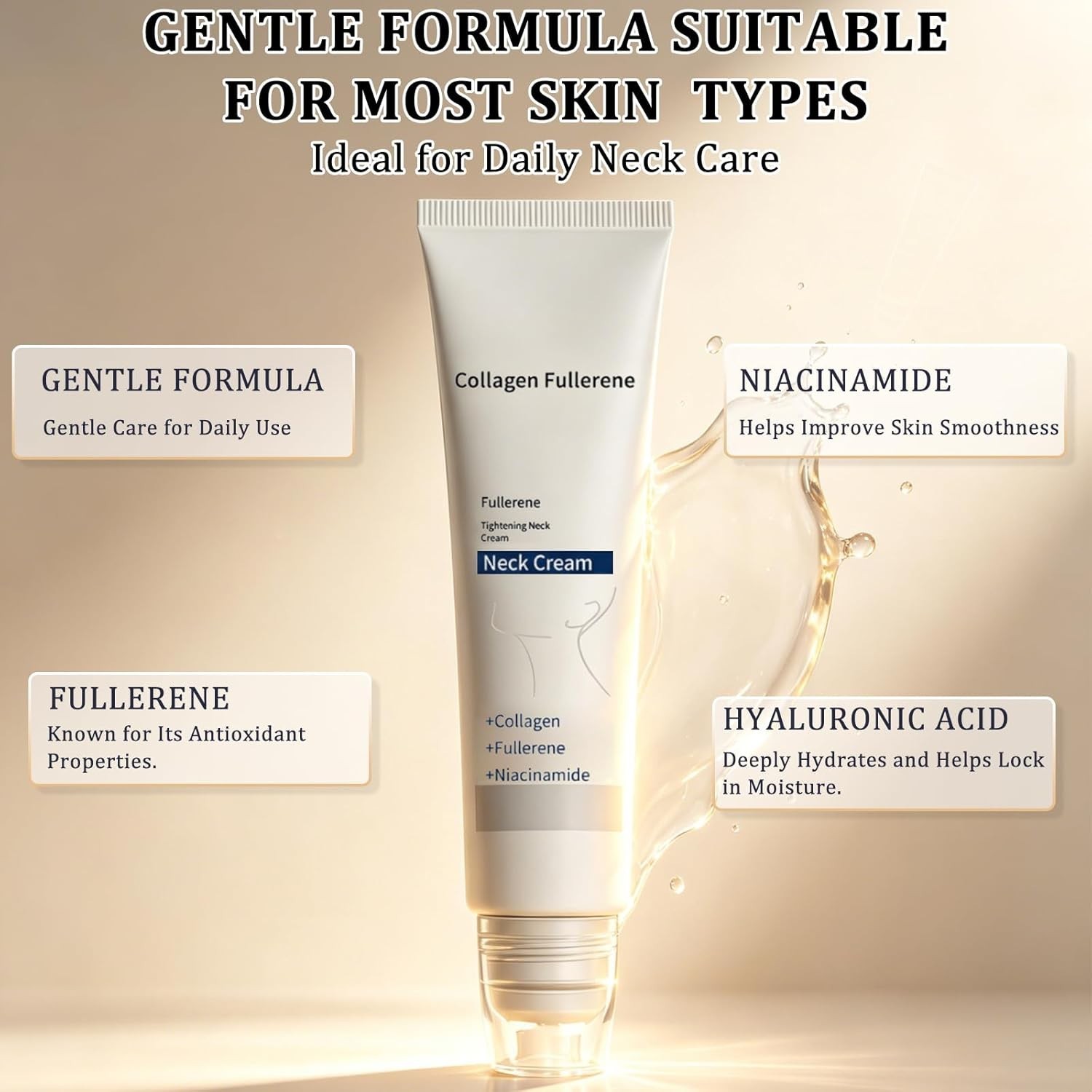 2pcs Magec Magic Collagen Fullerene Neck Cream – Anti-Aging Wrinkle Tightening